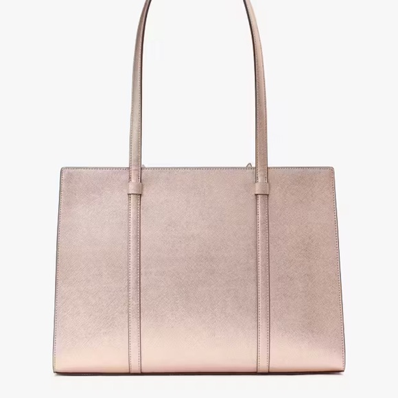 Kate Spade Kenzie Limited Edition Large Metallic Rose Gold Tote - NEW with tags - Picture 5 of 9